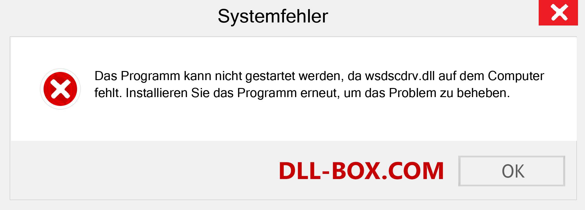 wsdscdrv.dll-Datei fehlt?. Download für Windows 7, 8, 10 - Fix wsdscdrv dll Missing Error unter Windows, Fotos, Bildern