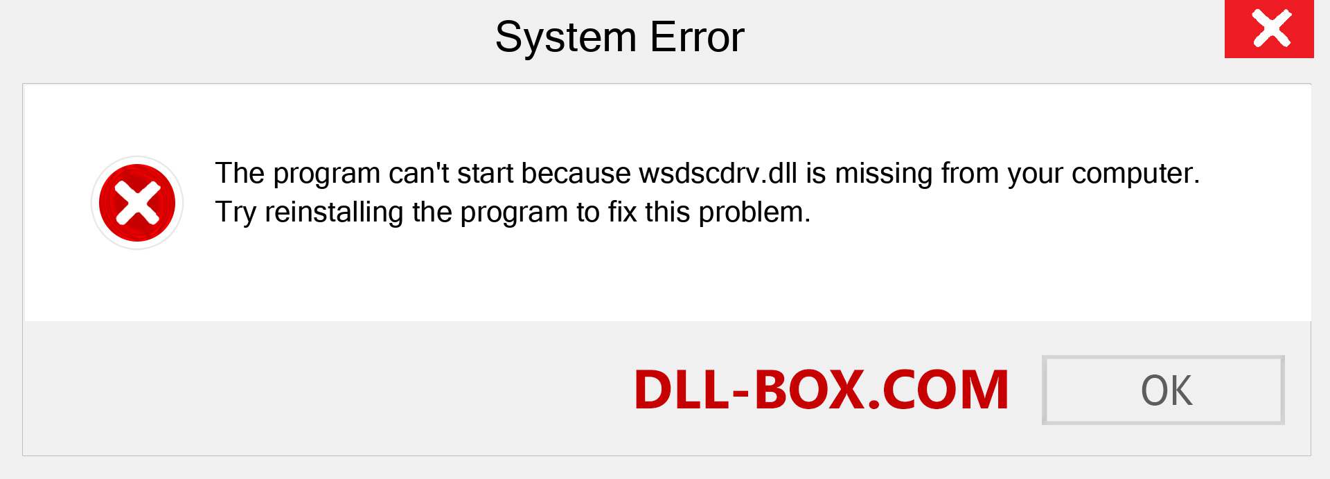  wsdscdrv.dll file is missing?. Download for Windows 7, 8, 10 - Fix  wsdscdrv dll Missing Error on Windows, photos, images