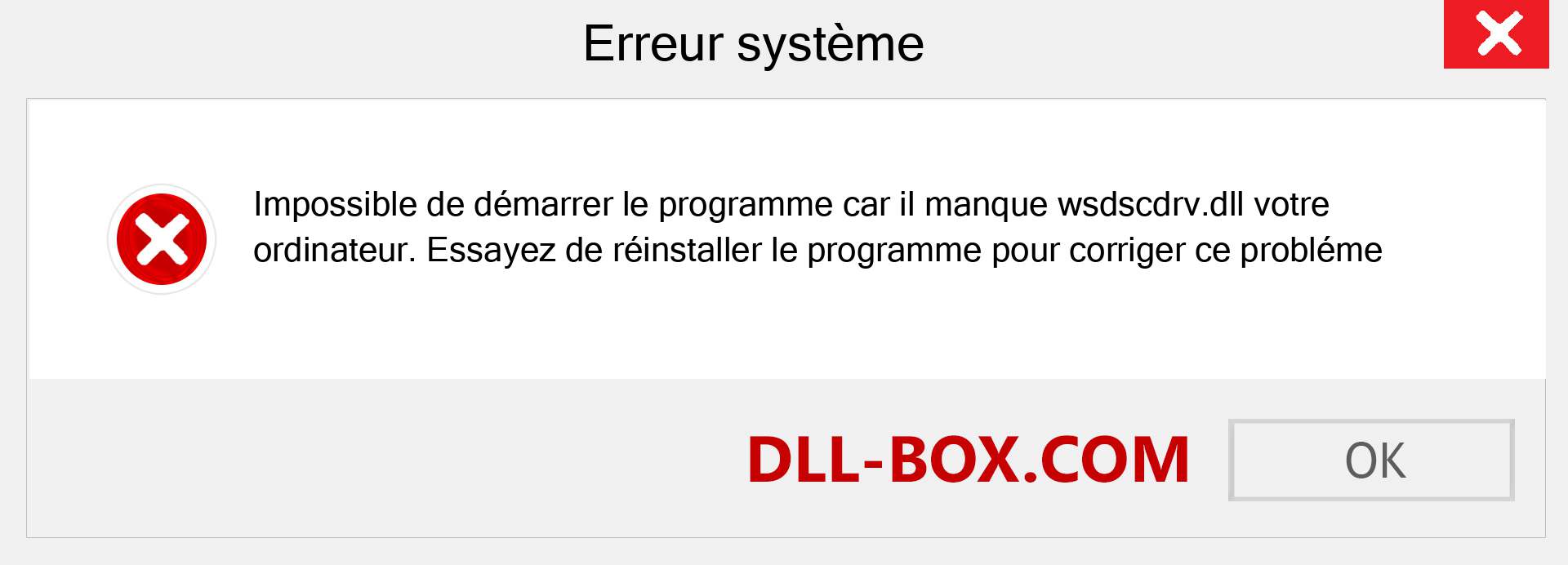 Le fichier wsdscdrv.dll est manquant ?. Télécharger pour Windows 7, 8, 10 - Correction de l'erreur manquante wsdscdrv dll sur Windows, photos, images